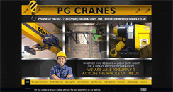Desktop Screenshot of pgcranes.co.uk