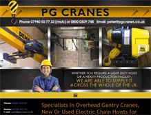 Tablet Screenshot of pgcranes.co.uk